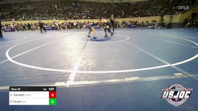 140 lbs Round Of 16 - Cole Sackett, Angry Fish vs Preston Scott, Shelton Wrestling Academy