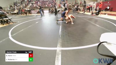 70 lbs Quarterfinal - Bear Kent, Pawhuska Elks Takedown vs Jonah Roberts, Tulsa Blue T Panthers