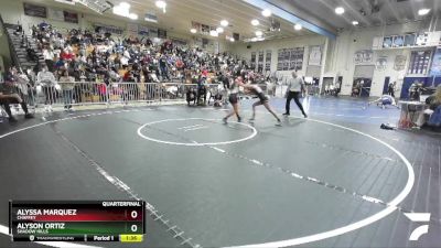 105 lbs Quarterfinal - Alyson Ortiz, Shadow Hills vs Alyssa Marquez, Chaffey