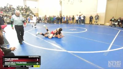 154 Boys Quarterfinal - Tyler Brown, Mission Hills vs Giancarlo Tolentino, Coastal Academy