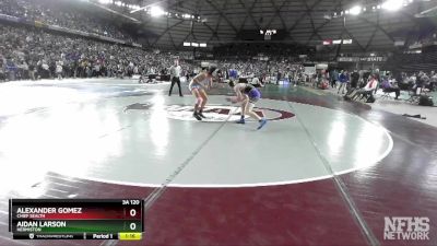 3A 120 lbs Quarterfinal - Alexander Gomez, Chief Sealth vs Aidan Larson, Hermiston