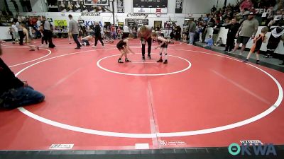 49 lbs Consi Of 8 #2 - Jackson Snodgrass, Checotah Matcats vs Chance Peters, Claremore Wrestling Club