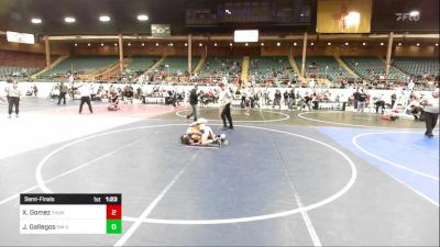 98 lbs Semifinal - Xzavier Gomez, Thunder RTC vs Jesus Gallegos, NM Gold