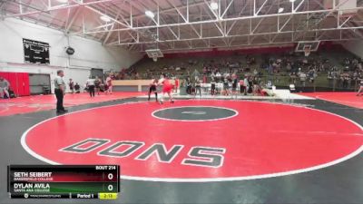 285 lbs Cons. Round 3 - Seth Seibert, Bakersfield College vs Dylan Avila, Santa Ana College