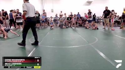 56 lbs Finals (2 Team) - Zayne Woodworth, U2 Upstate Uprising Blue vs Nicco Lissenden, PA Alliance