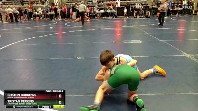 85 lbs Cons. Round 4 - Boston Burrows, Moen Wrestling Academy vs Tristan Perkins, Smithville Youth Wrestling