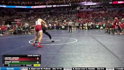 1A-126 lbs Champ. Round 2 - Ethan Sachau, Hinton vs Jacob Larson, West Hancock, Britt