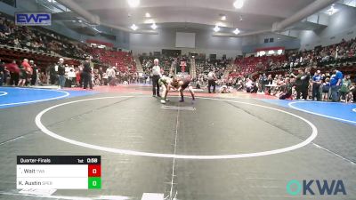 130 lbs Quarterfinal - `Fiery` Irie Wait, Terminator Wrestling Academy vs Kyndal Austin, Sperry Wrestling Club