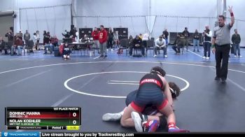 130 lbs Finals (2 Team) - Nolan Koehler, Grit Mat Club Blue vs Dominic Manna, Rebellion