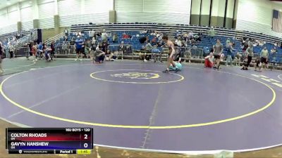 120 lbs Cons. Round 4 - Colton Rhoads, OH vs Gavyn Hanshew, OH