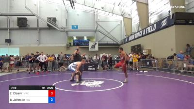 74 kg Round Of 128 - Elijah Cleary, TMWC/Ohio RTC vs Brett Johnson, Knights Wrestling Club