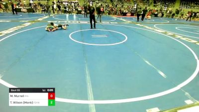 64 lbs Semifinal - Miles Murrell, Pin-King All Stars vs Tristan Wilson (Monk), Fort Gibson Youth Wrestling