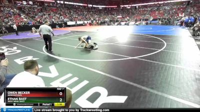 D1-106 lbs Quarterfinal - Owen Becker, Germantown vs Ethan Bast, West Bend West