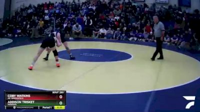 144 lbs Cons. Round 2 - Addison Trisket, Madison vs Coby Watkins, Ak. Springfield