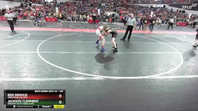 110 lbs Champ. Round 1 - Ben Diekhus, Wrestling Factory vs Jackson Clemment, Oregon Youth Wrestling