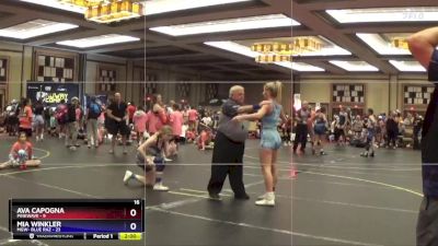 128 lbs Placement - Ava Capogna, PinkWave vs Mia Winkler, MGW- Blue Raz