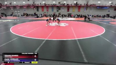 109 lbs Semifinal - Paige Morales, University Of Providence vs Tehani Soares, Indiana Tech