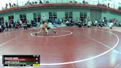 85 lbs Quarterfinal - Deacon Gibbs, Contenders Wrestling Academy vs Javier Salas Iii, Bulldog Premier Wrestling Club