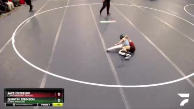 58 lbs Cons. Round 2 - Jace DeZeeuw, Coon Rapids Mat Bandits vs Quintin Johnson, Blaine Wrestling