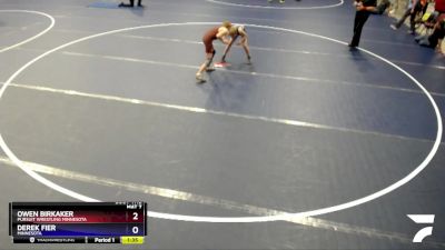 77 lbs Cons. Round 3 - Owen Birkaker, Pursuit Wrestling Minnesota vs Derek Fier, Minnesota