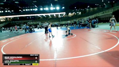 98 lbs Quarterfinal - Luca Galletta, Team Clay vs Bear Wesolowski, Wrestlowskis