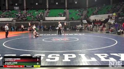 132 lbs Semifinal - Julian Lowe, St. John Paul II vs Camden Hamric, Susan Moore Hs