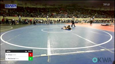 92 lbs Round Of 32 - Kapono Ehsa, Wyandotte Youth Wrestling vs Jaxon McDaniel, Bristow Youth Wrestling