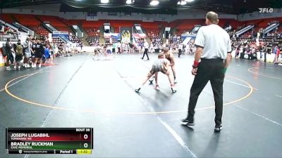 125 lbs Champ. Round 1 - Joseph Lugabihl, Tomahawk WC vs Bradley Ruckman, Civic Memorial