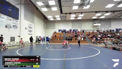 184 lbs Round 1 (16 Team) - Bryan Thorne, Skyline College vs Andrew Zarate, Lassen College