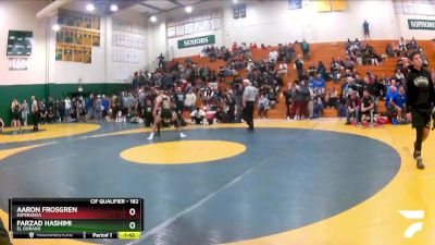 182 lbs Quarterfinal - Aaron Frosgren, Esperanza vs Farzad Hashimi, El Dorado