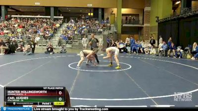 132 lbs Finals (8 Team) - Hunter Hollingsworth, Edmond North vs Cael Hughes, Stillwater