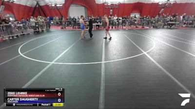 187 lbs Round 1 - Zeke Lehrke, Northern Exposure Wrestling Club vs Carter Daugherty, Wisconsin