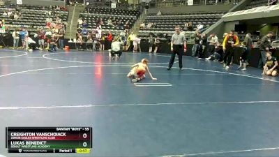 55 lbs Champ. Round 1 - Creighton Vanschoiack, Junior Eagles Wrestling Club vs Lukas Benedict, Sebolt Wrestling Academy