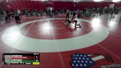 100 lbs Cons. Semi - Owen Dorshorst, Askren Wrestling Academy vs Chase Heimerman, Cedar Grove - Belgium High School Wrestling