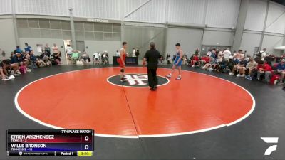 160 lbs Placement Matches (16 Team) - Efren Arizmendez, Texas B vs Wills Bronson, Tennessee