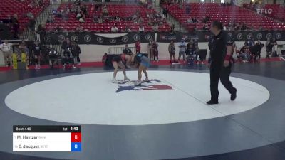 100 lbs Cons 8 #1 - Madison Heinzer, Daniel Cormier Wrestling Club vs Eyvori Jacquez, Betterman Elite Wrestling