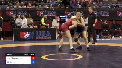 62 lbs Cons. Round 3 - Hailey Chapman, Colorado Mesa Wrestling Club vs Marisa Roth, NMU-National Training Center