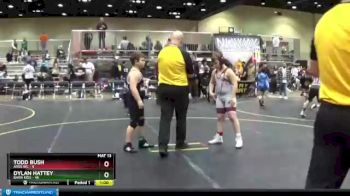 115 lbs Round 2 (4 Team) - Dylan Hattey, Barn Kids vs Todd Bush, Ares WC
