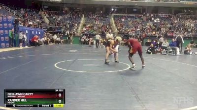 3A 152 lbs Semifinal - Deshawn Carty, Harnett Central vs Xander Hill, Pisgah