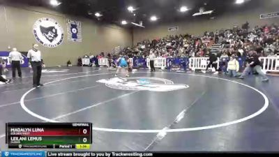 160 lbs Semifinal - Leilani Lemus, Clovis vs Madalyn Luna, Golden West