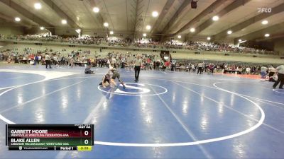 85 lbs Cons. Round 2 - Blake Allen, Lebanon Yellowjacket Wrestling-AAA  vs Garrett Moore, Wentzville Wrestling Federation-AAA