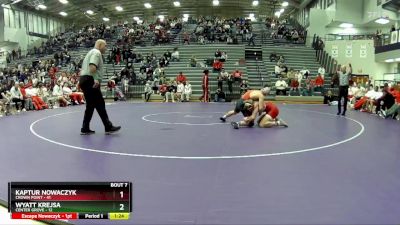 150 lbs Semis & 1st Wrestleback (8 Team) - Wyatt Krejsa, Center Grove vs Kaptur Nowaczyk, Crown Point