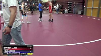 16U-8 lbs Round 3 - Braxton Lange, Caledonia vs Kolby Sprole, Waverly Area Wrestling Club