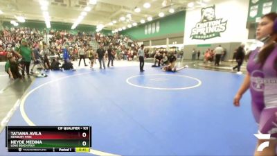 101 lbs Cons. Round 2 - Heyde Medina, Long Beach Poly vs Tatiana Avila, Newbury Park