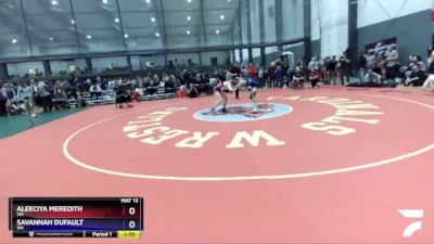 125 lbs Cons. Round 2 - Aleeciya Meredith, WA vs Savannah Dufault, WA