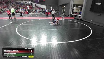 95 lbs Cons. Round 2 - Jake Delleree, Ozaukee Warriors vs Thomas Lohmar, Askren Wrestling Academy