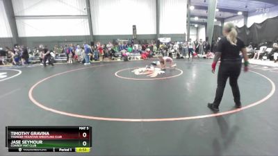 86 lbs Cons. Semi - Timothy Gravina, Thunder Mountain Wrestling Club vs Jase Seymour, Cowboy Mat Club