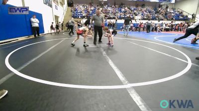 58-61 lbs Rr Rnd 3 - Jackson Snodgrass, Checotah Matcats vs Kacy Purmal, Pryor Tigers