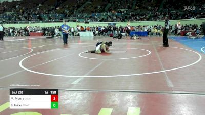 92 lbs Quarterfinal - Maddox Moore, Oklahoma Wrestling Academy vs Sonny Hicks, CowTown Elite