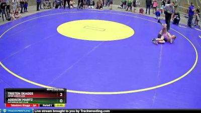 55 lbs Quarterfinal - Addison Martz, Sutherlin Mat Club vs Tristen Skaggs, Viper Wrestling